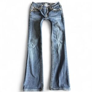 Vintage 2000S Y2K Miss Me Women's Low Rise Bootcut Jeans Grunge Indie Sleaze